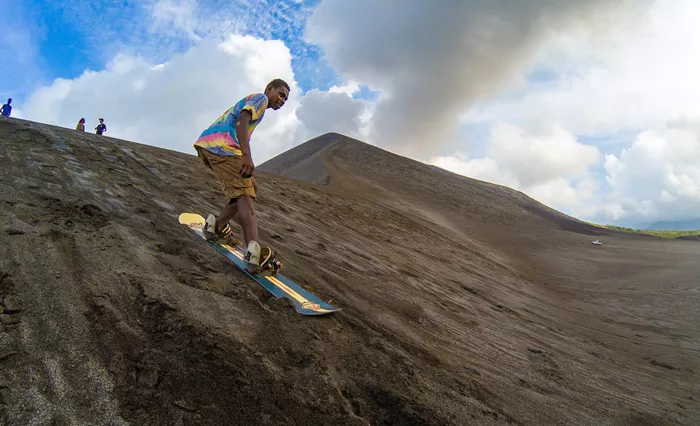 volcano surfing